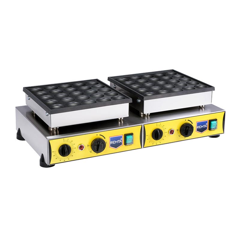 Remta Remta W27 Yuvarlak Çiftli Bubble Waffle Makinesi, 50'li, Elektrikli