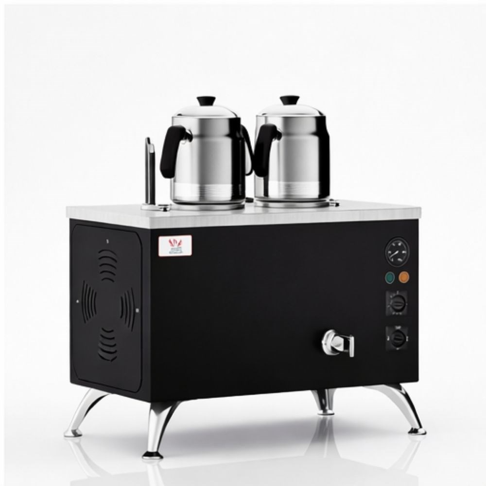 Anka Anka Pro Full Otomatik 2 Demlikli Çay Kazanı, 20 L, Elektrikli, Siyah