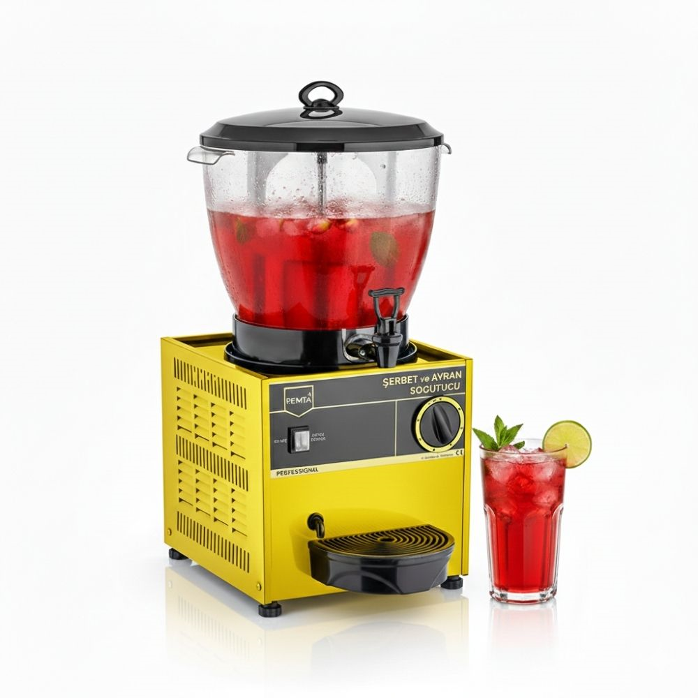 Remta Remta ST15 Elegance Şerbet ve Ayran Soğutma Makinesi, Karıştırıcılı, 16 Litre Kapasiteli, Silver