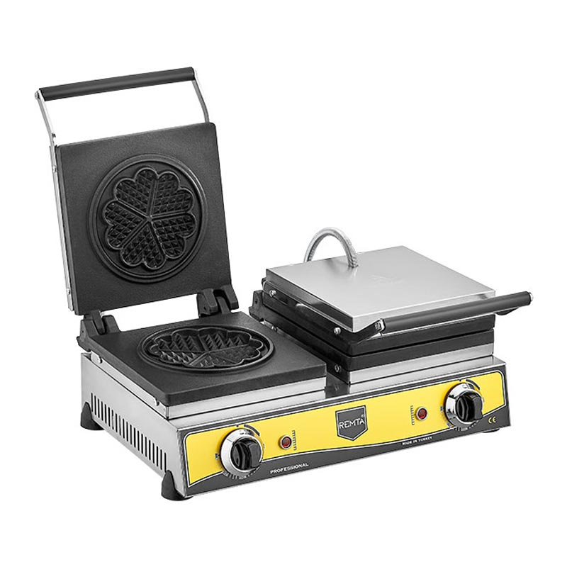 Remta Remta W13 Çiftli Çiçek Model Waffle Makinesi, 16 cm, Elektrikli