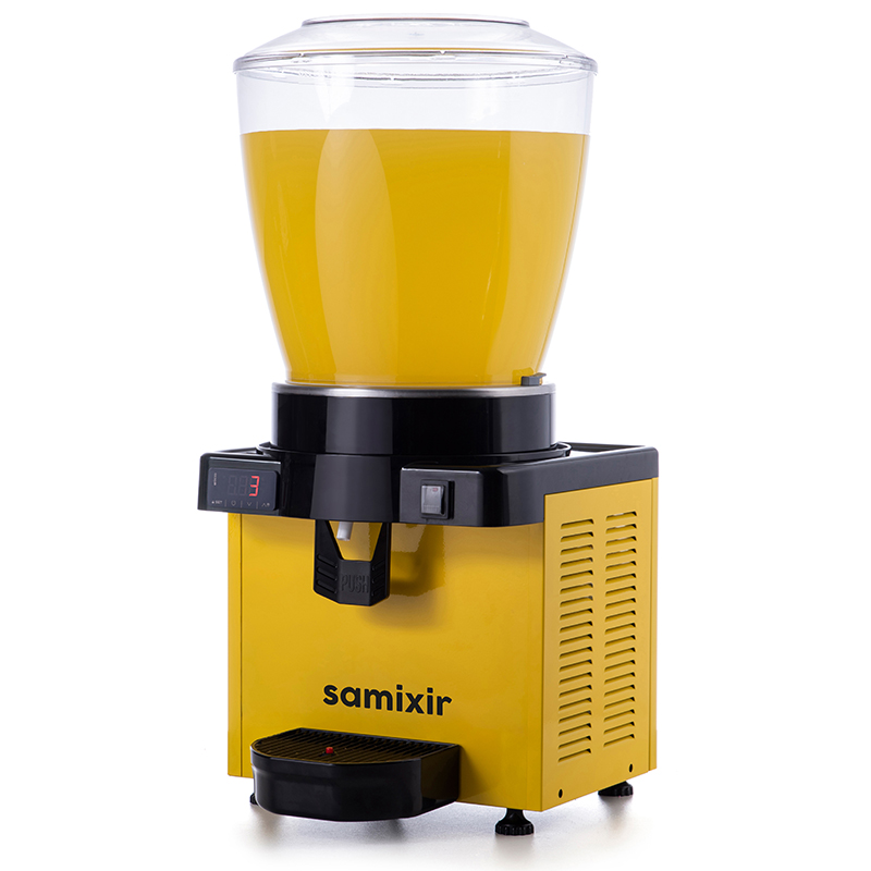 Samixir Samixir M22 Panoramik Soğuk İçecek Dispenseri, 22 Lt, Karıştırıcılı, Sarı, Dijital
