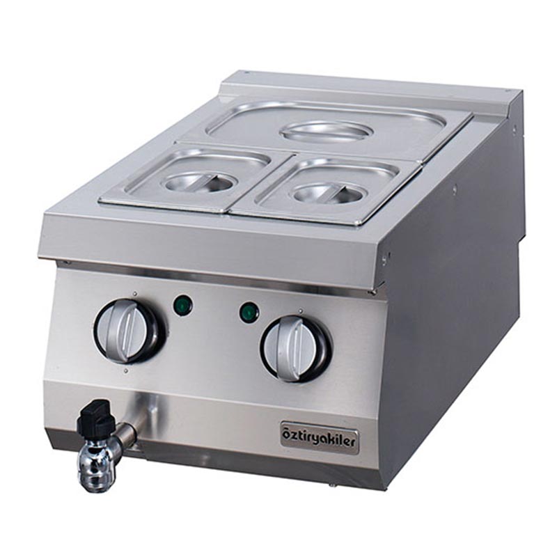 Öztiryakiler Öztiryakiler Yeni 700 Serisi, Set Üstü Elektrikli Bain Marie, 40x70x30, Gn Kaplar Hariç, OBE 4070