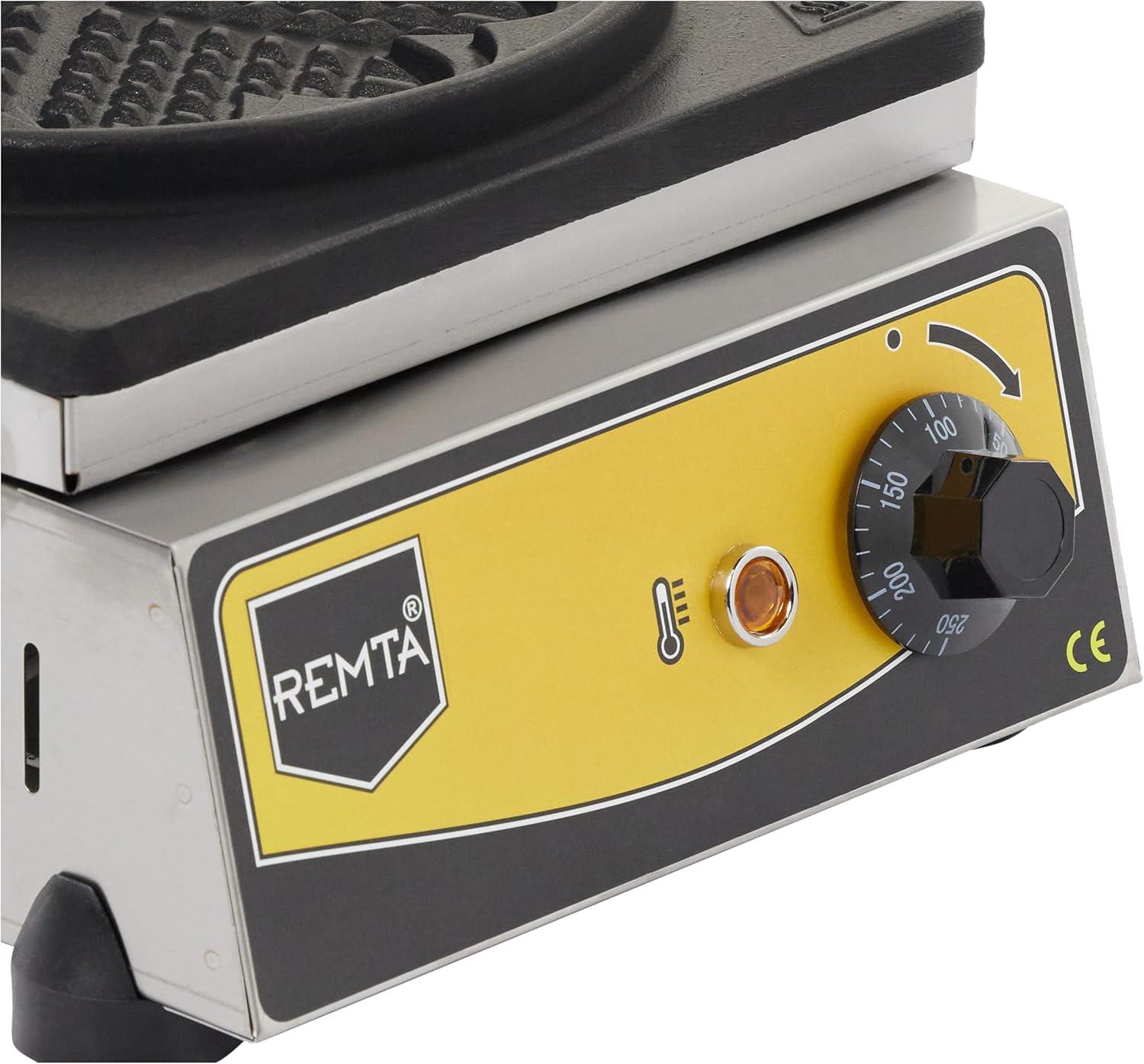 Remta Remta W12 Tekli Çiçek Model Waffle Makinesi, 21 cm, Elektrikli