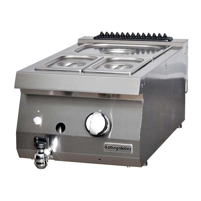 Öztiryakiler Öztiryakiler Yeni 700 Set Üstü Bain Marie Gazlı 40x70x30-Gn Kaplar Hariç, OBG 4070