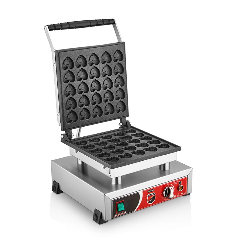 SilverInox SilverInox B20 Kalpli Bubble Waffle Makinesi, Tekli, Kapaklı, Elektrikli