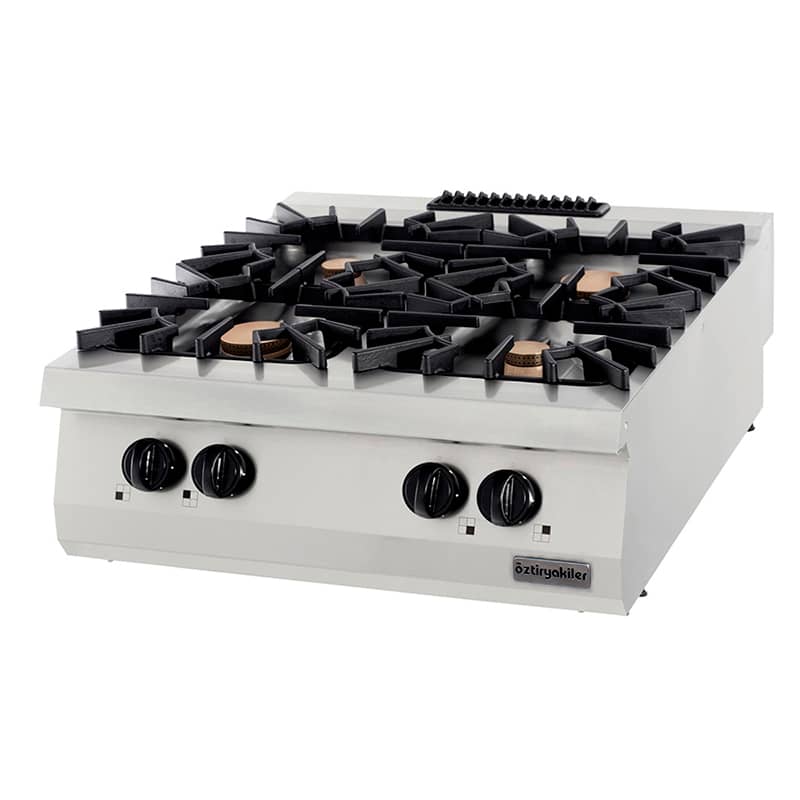 Öztiryakiler Öztiryakiler Set Üstü Gazlı Ocak, Dörtlü, 32kw, 80x90x30 cm, OSOG 8090