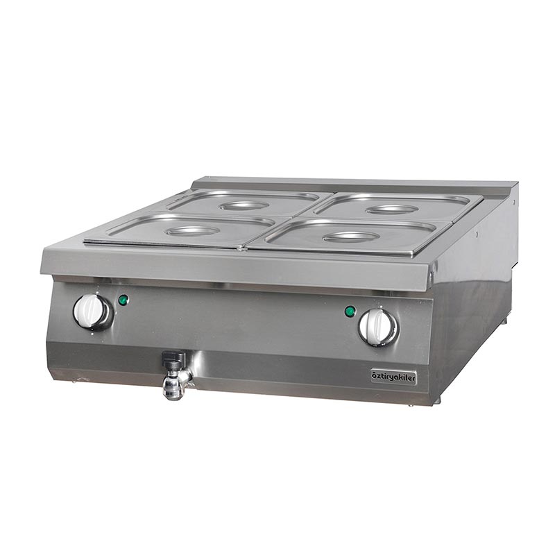 Öztiryakiler Öztiryakiler Yeni 900 Serisi, Set Üstü Elektrikli Bain Marie, 80x90x30, Gn Kaplar Hariç, OBE 8090