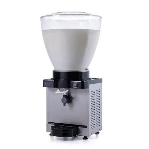 Samixir Samixir KAM40 Panoramik Köpüklü Ayran Dispenseri, 40 Lt, Dijital, Beyaz
