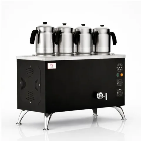 Anka Anka Pro Full Otomatik 4 Demlikli Çay Kazanı, 40 L, Elektrikli, Siyah