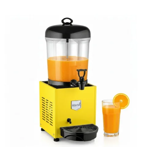 Remta Remta ST18 Mini Şerbet ve Ayran Soğutma Makinesi, Karıştırıcılı, 7 Litre Kapasiteli, Silver