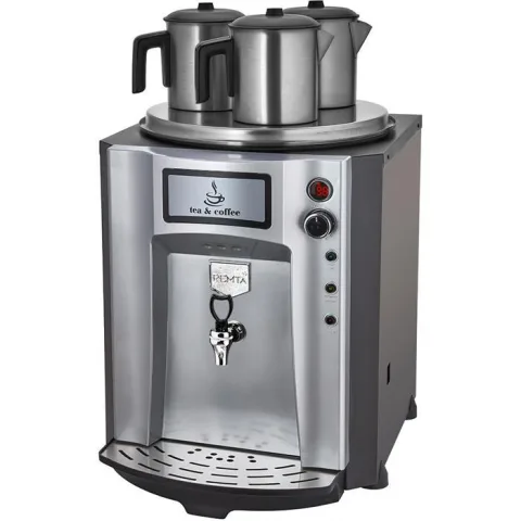 Remta Remta DE10P Premium Jumbo Çay Makinesi, Elektrikli, 3 Demlikli, 40 Litre Kapasiteli, Kırmızı