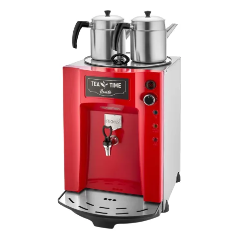 Remta Remta DE11P Premium Jumbo Çay Makinesi, Elektrikli, 3 Demlikli, 23 Litre Kapasiteli , Siyah