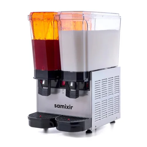 Samixir Samixir 40.SMI Klasik Twin Soğuk İçecek Dispenseri, 20+20 Lt, Kaırştırıcılı ve Fıskiyeli, Inox