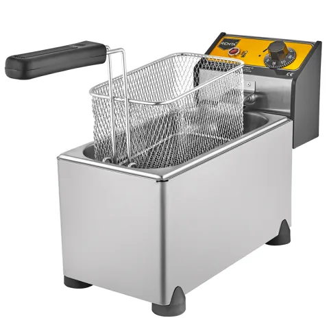 Remta Remta R90 Elektrikli Fritöz, Kapaklı, 3 Litre Kapasiteli, 13x21x12 cm Sepet Ölçülü
