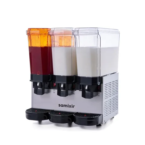 Samixir Samixir 60.SMMI Klasik Triple Soğuk İçecek Dispenseri, 20+20+20 Lt, 2 Karıştırıcılı ve 1 Fıskiyeli, Inox