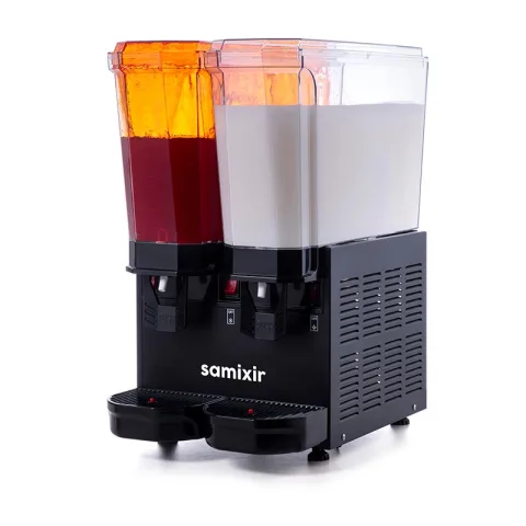 Samixir Samixir 40.SMB Klasik Twin Soğuk İçecek Dispenseri, 20+20 Lt, Karıştırıcılı ve Fıskiyeli, Siyah