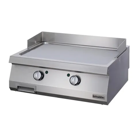 Öztiryakiler Öztiryakiler OGE 8070 C Düz Grill Plate, 80x70 cm, Sert Krom Kaplı, Elektrikli