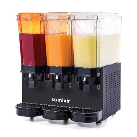 Samixir Samixir 60.SSSB Klasik Triple Soğuk İçecek Dispenseri, 20+20+20 lt, 3 Fıskiyeli, Siyah