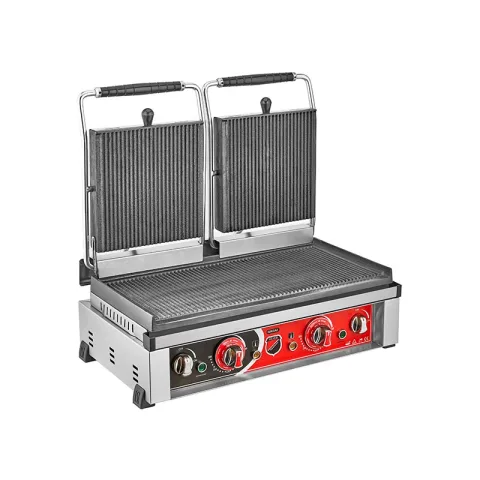SilverInox SilverInox SS-20DH Style Çift Kapaklı Hamburger Makinesi, 20 Dilim, Elektrikli