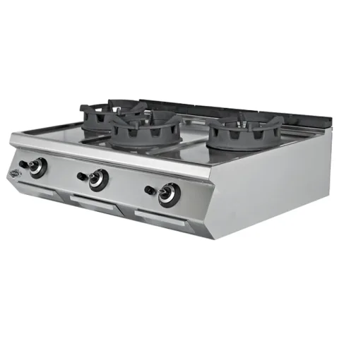 Empero Empero 900 Plus Seri Gazlı Wok Ocak, 3 Brülörlü, 120x90x30 cm