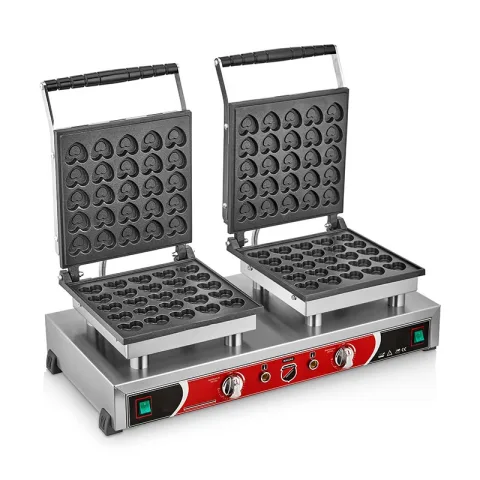 SilverInox SilverInox B22 Kalpli Bubble Waffle Makinesi, Çiftli, Kapaklı, Elektrikli