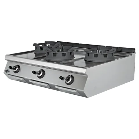 Empero Empero 700 Plus Seri Set Üstü Wok Ocak, 3 Brülörlü, 120x73x30 cm