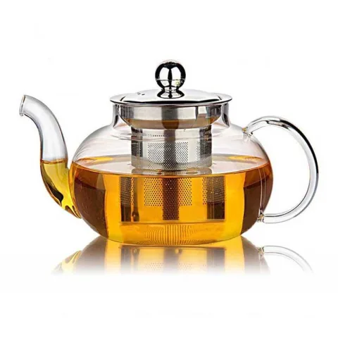 Epinox Epinox CD-600M Çelik Süzgeçli Cam Demlik, 600 ml