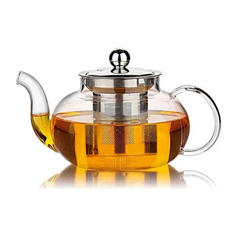 Biradlı Biradlı GRV-TC600 Çelik Süzgeçli Cam Demlik, 600 ml